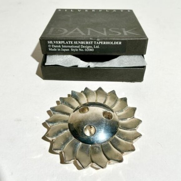 Dansk Other - Vintage Dansk Silverplate Sunburst Taper Holder Candleholder